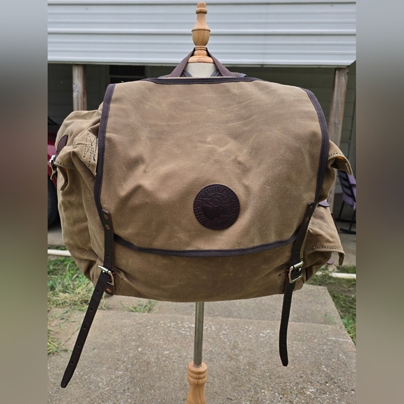 Duluth Trading Co Other - RARE Signed Numbered 2012 Duluth Tan Canvas Bag 28713 Backpack Rucksack USA Made